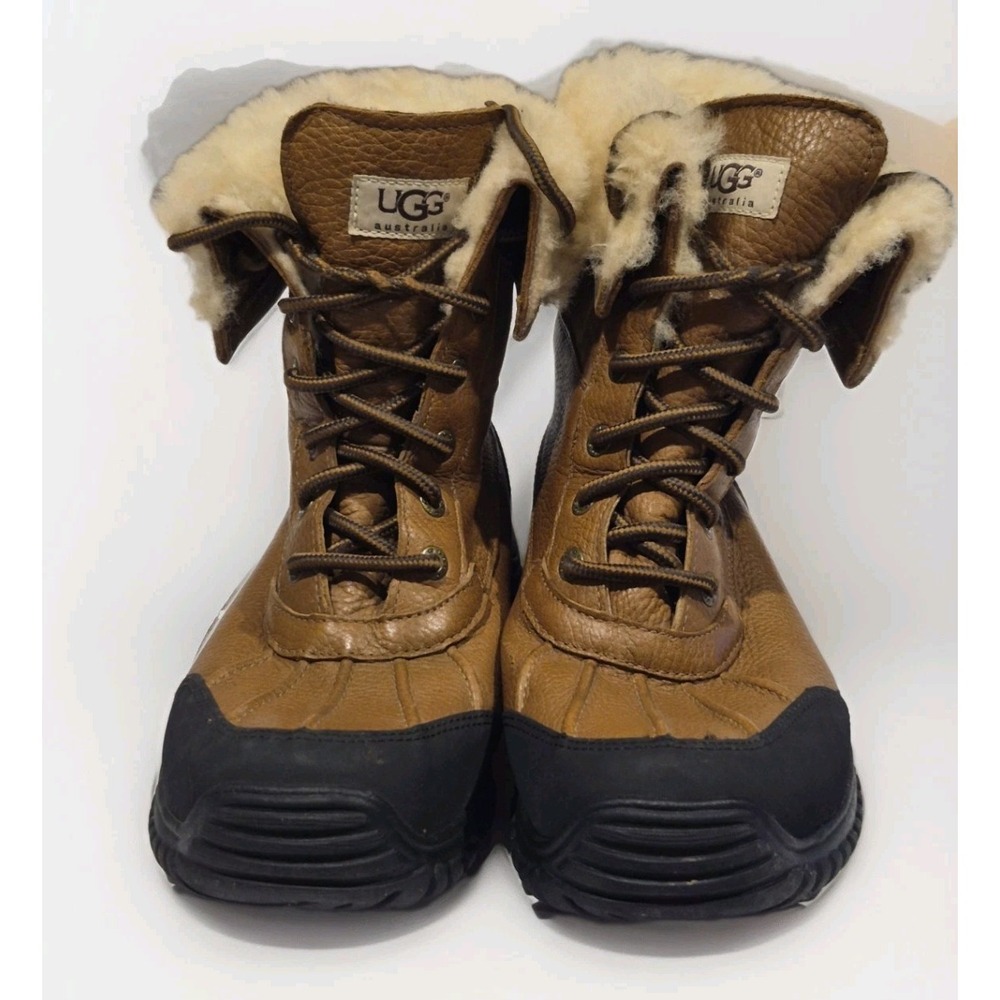 UGG Adirondack III Waterproof Chestnut Leather Winter Boots 1095141 Womens 9 EUC